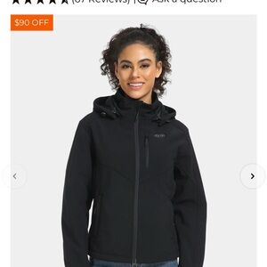 Ororo Women's Heated Black Hooded Jacket Size S NWOT